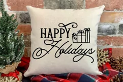 Happy Holidays svg | Christmas svg ornament designs Product Image 1