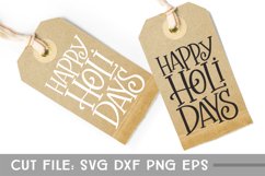 Happy Holi Days, Hand Lettered Christmas SVG Product Image 5