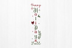 Happy Holidays Yall SVG, Christmas Porch Sign SVG Design Product Image 2