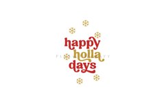 happy holla days christmas keychain svg cutting files or sublimation files for keychain