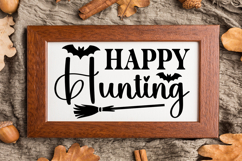 Happy Hunting Sign SVG, Farmhouse Halloween Sign Product Image 3