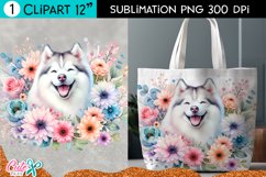 Adorable Husky Design | Dogs Sublimation Clipart Product Image 1