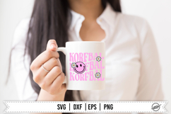 Happy Korfball SVG | Retro Happy Face Flower Cutting File Product Image 2