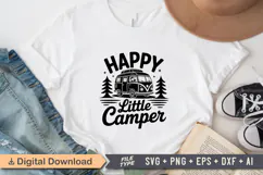 Happy Little Camper SVG File | Camping SVG | Outdoor Designs Product Image 2