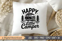 Happy Little Camper SVG File | Camping SVG | Outdoor Designs Product Image 4