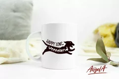T shirt print design Funny dog quotes Happy long weekend with dachshund silhouette is compatible with cricut, cutting machines. Typographic phrase is perfect for poster, greeting card, mug print design