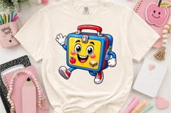 Happy Lunch Box Character PNG Back To School Design Product Image 2