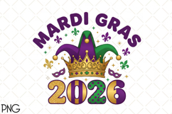 Happy Mardi Gras 2026 PNG Product Image 1