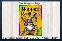 Happy Mardi Gras Garden Flag, Sublimation PNG Design Product Image 5