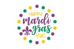Happy Mardi Gras Y&#039;all SVG Cut File Product Image 1