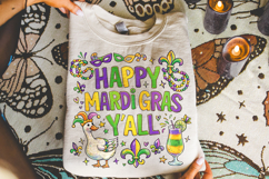 Happy Mardi Gras Y'all PNG, Fleur De Lis PNG, Fat Tuesday Product Image 3