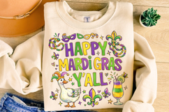 Happy Mardi Gras Y'all PNG, Fleur De Lis PNG, Fat Tuesday Product Image 4