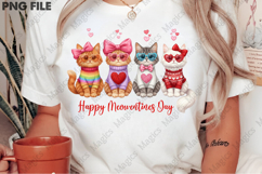 Happy Meowentines Cats PNG Product Image 2