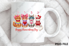 Happy Meowentines Cats PNG Product Image 4