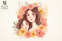 Happy Mom and Daughter flower Sublimation Bundle Product Image 5