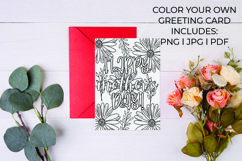 Happy Mother's Day Coloring Greeting Card Product Image 1