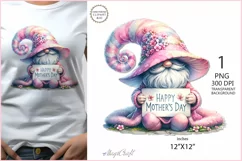 Happy Mother's Day Pink Gnome png| gonks sublimation Gnome Product Image 1