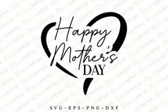 Happy Mother's Day SVG Design, Mother's Day SVG Design Product Image 1