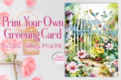 Happy Mother&#039;s Day Card, Floral Printable Greeting Card d2 Product Image 1