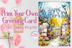 Happy Mother&#039;s Day Card, Floral Printable Greeting Card d7 Product Image 1