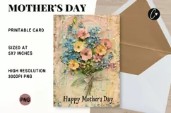 Vintage Florals Mother's Day Card | Mother's Day Printable Product Image 1