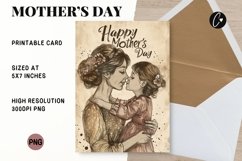 Vintage Drawing Mother&#039;s Day Card | Mother&#039;s Day Printable Product Image 1