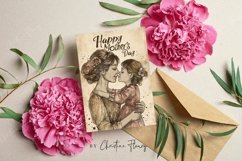 Vintage Drawing Mother&#039;s Day Card | Mother&#039;s Day Printable Product Image 3
