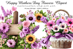 Happy Mother's Day Flowers Clipart Product Image 1