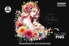 Watercolor Mothers Day Clipart