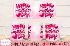 Happy mothers day mug wrap sublimation PNG | 15oz 11oz mugs Product Image 1