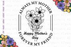 Happy Mother's Day Quote With Flower SVG | Family Farmhouse Product Image 3
