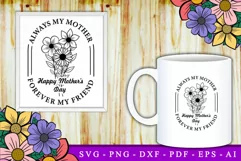 Happy Mother's Day Quote With Flower SVG | Family Farmhouse Product Image 2