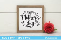 Happy Mother's Day SVG | Mother's Day Sign SVG File Product Image 1