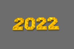 Happy New year 2022 - 3d papercraft Product Image 3