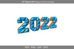 Happy New year 2022 - 3d papercraft Product Image 1