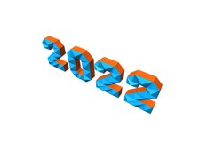 Happy New year 2022 - 3d papercraft Product Image 4