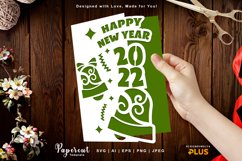 Ornamented Bells on Happy New Year 2022 Greeting Card Product Image 1