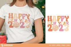 This is a Happy New Year 2023 cutting file You can use this for t-shirts, totebags, mugs and more