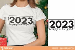 This is a Happy New Year 2023 cutting file You can use this for t-shirts, totebags, mugs and more