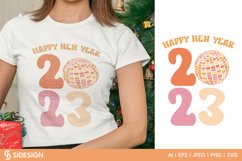 This is a Happy New Year 2023 cutting file You can use this for t-shirts, totebags, mugs and more