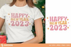 This is a Happy New Year 2023 cutting file You can use this for t-shirts, totebags, mugs and more