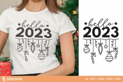 This is a Happy New Year 2023 cutting file You can use this for t-shirts, totebags, mugs and more