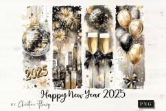 Retro New Year 2025 PNG | New Years PNG Product Image 4
