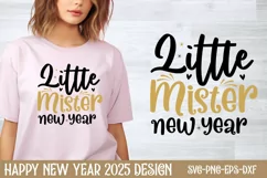 Little mister new year SVG, Happy New Year SVG Product Image 1