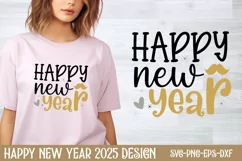 Happy new year 2025 SVG, Happy New Year SVG Product Image 1