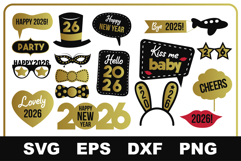 Happy New Year 2026 Party Props SVG Product Image 1