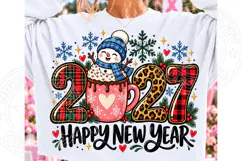 Happy New Year 2027 Hot Cocoa PNG Product Image 1