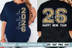 Happy New Year Svg Png, Happy New Year 2026, Hello 2026 Product Image 1