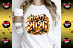 Happy New Year 2026 Retro Sublimation Product Image 6