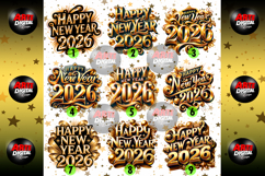 Happy New Year 2026 Retro Sublimation Product Image 2
